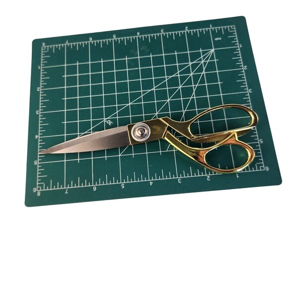 Gold Sewing Scissors 8-Inch Tailor Shears Stainless Steel Sharp Blade For Fabric - Picture 2 of 5